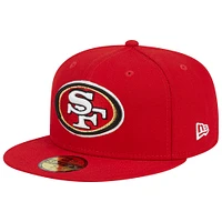 Men's New Era Scarlet San Francisco 49ers Main 59FIFTY Fitted Hat