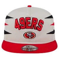 Men's New Era Stone/Scarlet San Francisco 49ers Athletic Golfer Snapback Hat