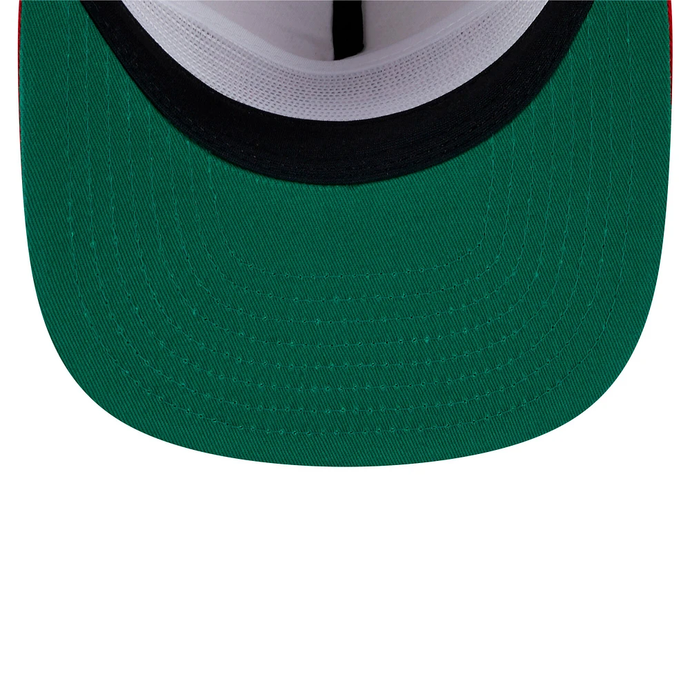 Men's New Era Stone/Scarlet San Francisco 49ers Athletic Golfer Snapback Hat