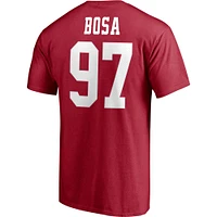 Men's Nick Bosa Scarlet San Francisco 49ers Player Icon Name & Number T-Shirt