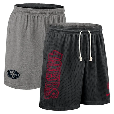Short de sport réversible Nike noir San Francisco 49ers pour homme
