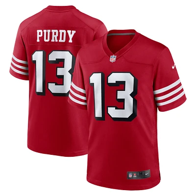 Maillot de joueur jeu alternatif Nike Brock Purdy Scarlet San Francisco 49ers pour homme