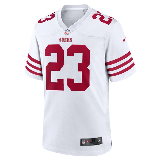 Maillot Nike Christian McCaffrey pour homme des San Francisco 49ers Game Player, blanc