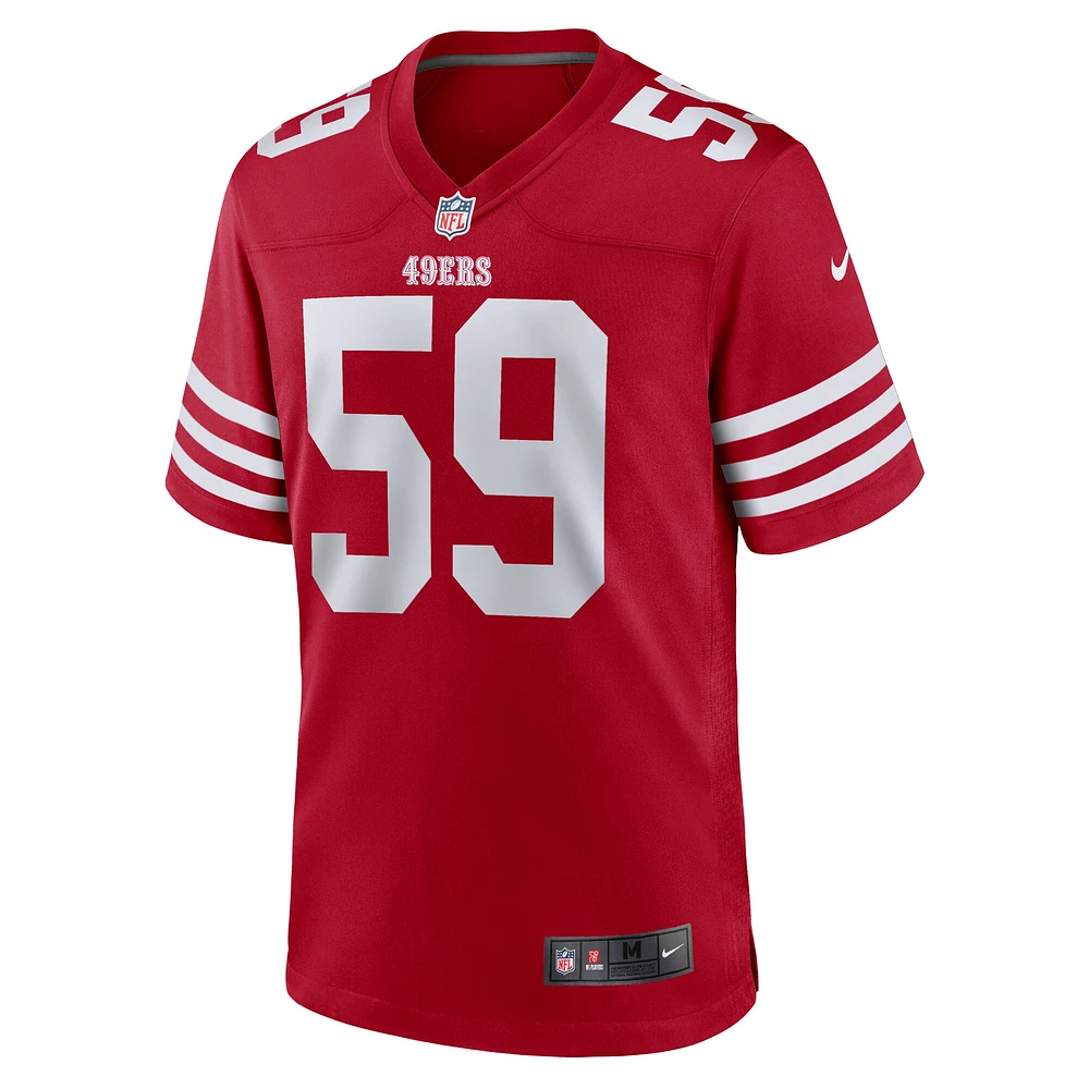 Maillot de match Nike De'Vondre Campbell Scarlet San Francisco 49ers pour homme