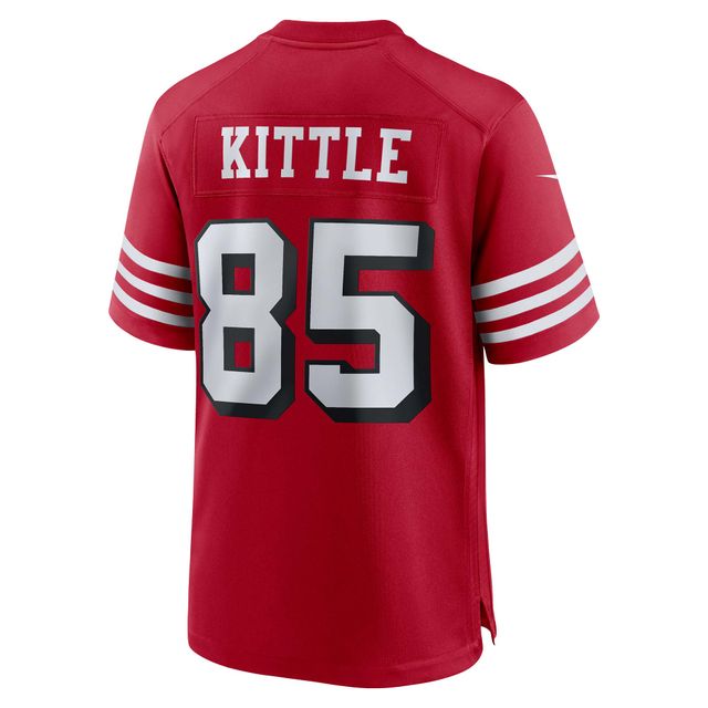 Maillot de match alternatif Nike George Kittle Scarlet pour homme des San Francisco 49ers