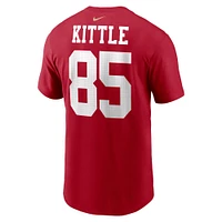 Men's Nike George Kittle Scarlet San Francisco 49ers Player Name & Number T-Shirt
