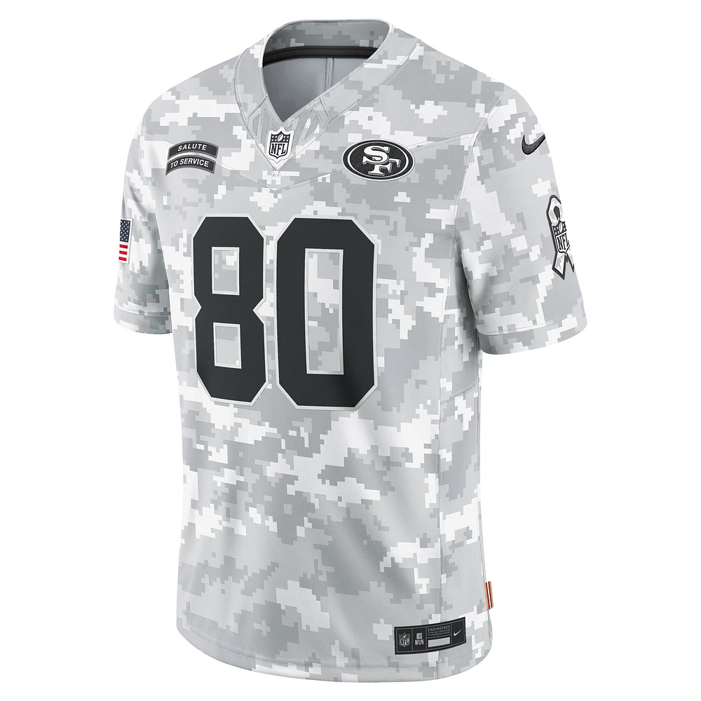 Men's Nike Jerry Rice Arctic Camo San Francisco 49ers 2024 Salute to Service Retired Player Limited Jersey