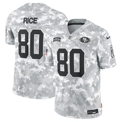 Maillot Nike Jerry Rice Arctic Camo San Francisco 49ers 2024 Salute to Service Retired Player Limited pour homme