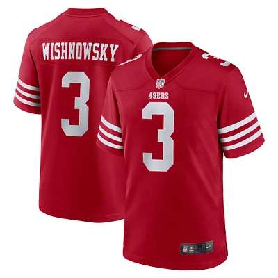 Maillot de match Nike Mitch Wishnowsky Scarlet des San Francisco 49ers pour homme