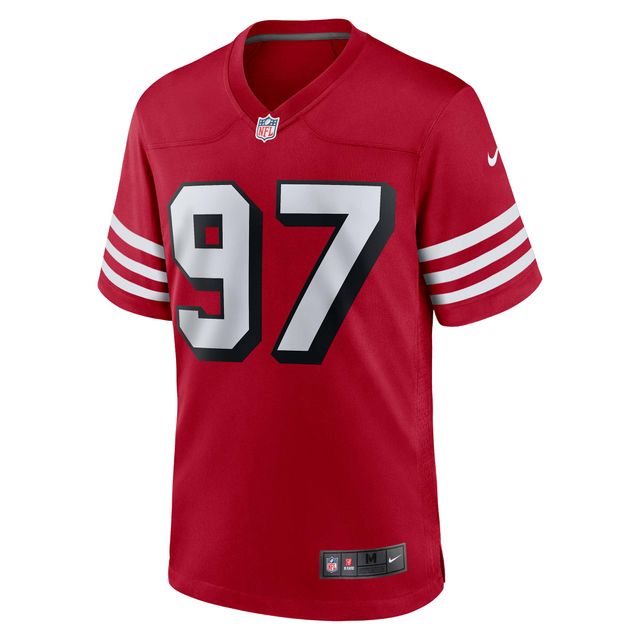 Maillot de match alternatif Nike Nick Bosa Scarlet pour homme des San Francisco 49ers
