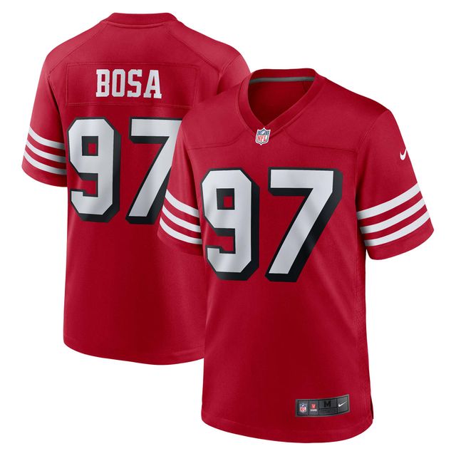 Maillot de match alternatif Nike Nick Bosa Scarlet pour homme des San Francisco 49ers