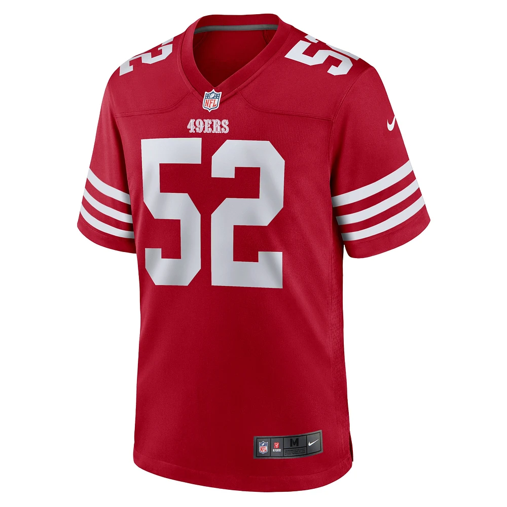 Maillot de match joueur retraité Nike Patrick Willis Scarlet San Francisco 49ers pour homme