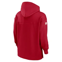 Men's Nike Scarlet San Francisco 49ers Sideline Jersey Performance Pullover Hoodie