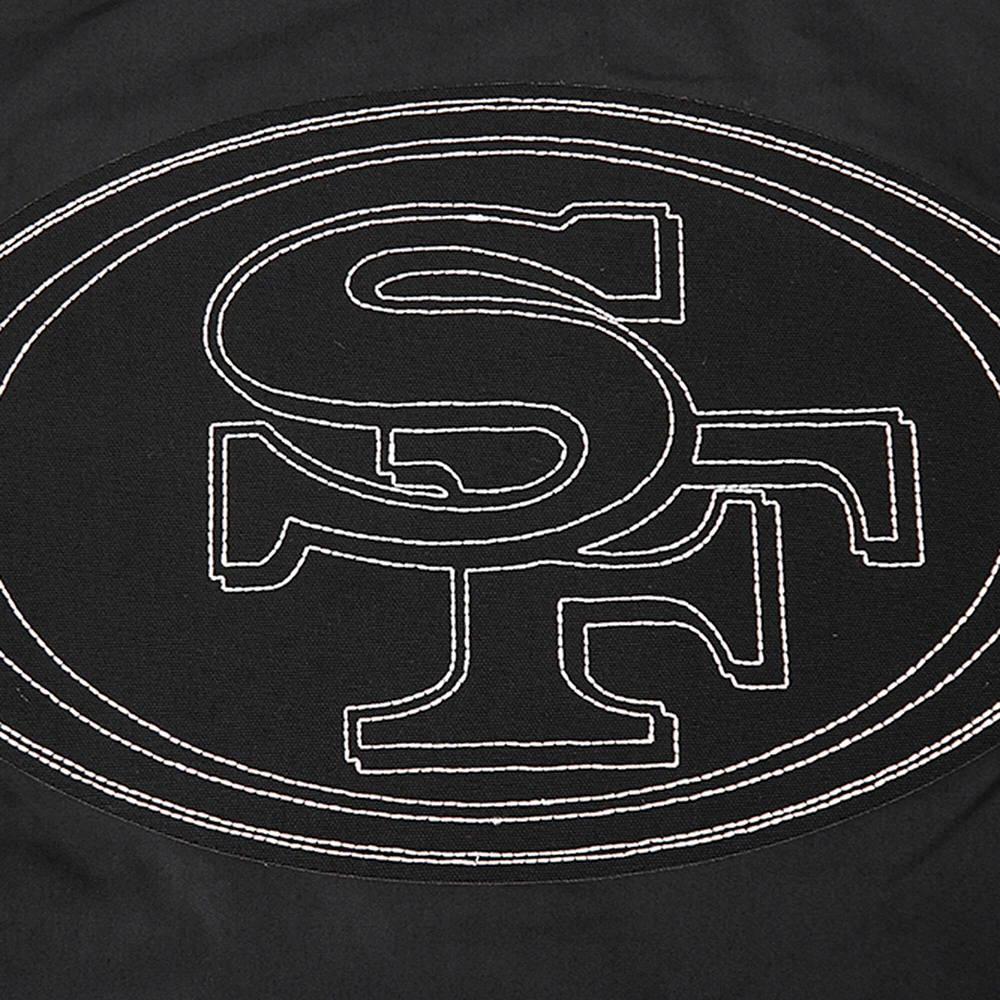 Men's Pro Standard Black San Francisco 49ers Paint The City Twill Full-Zip Jacket