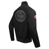 Men's Pro Standard Black San Francisco 49ers Paint The City Twill Full-Zip Jacket