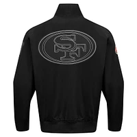 Men's Pro Standard Black San Francisco 49ers Paint The City Twill Full-Zip Jacket