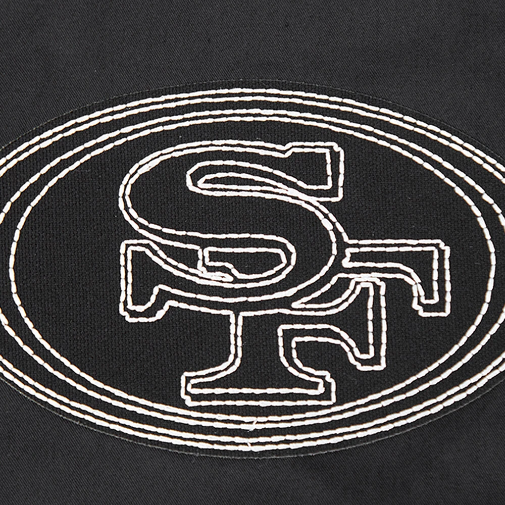 Men's Pro Standard Black San Francisco 49ers Paint The City Twill Full-Zip Jacket
