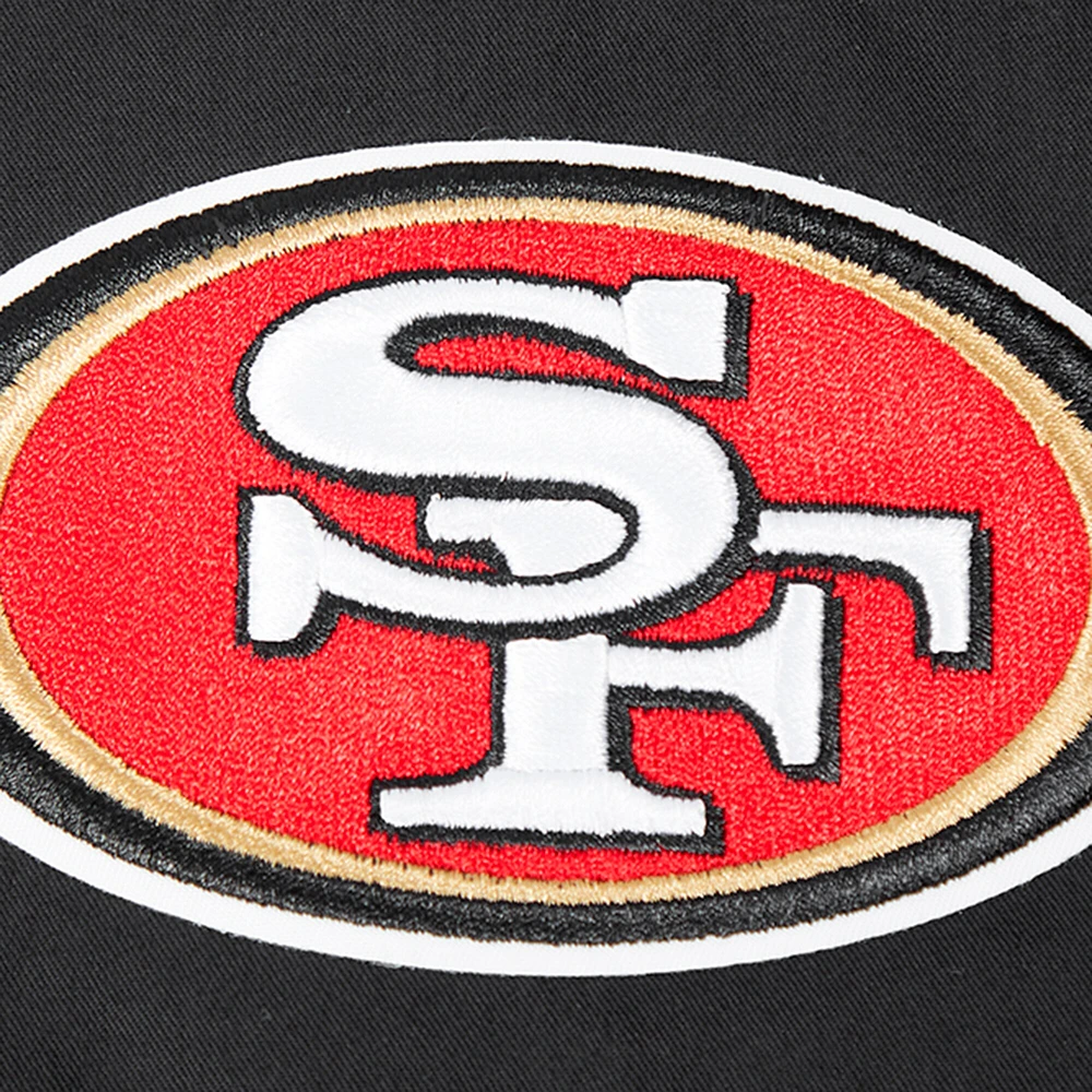 Men's Pro Standard Black San Francisco 49ers Paint The City Twill Full-Zip Jacket