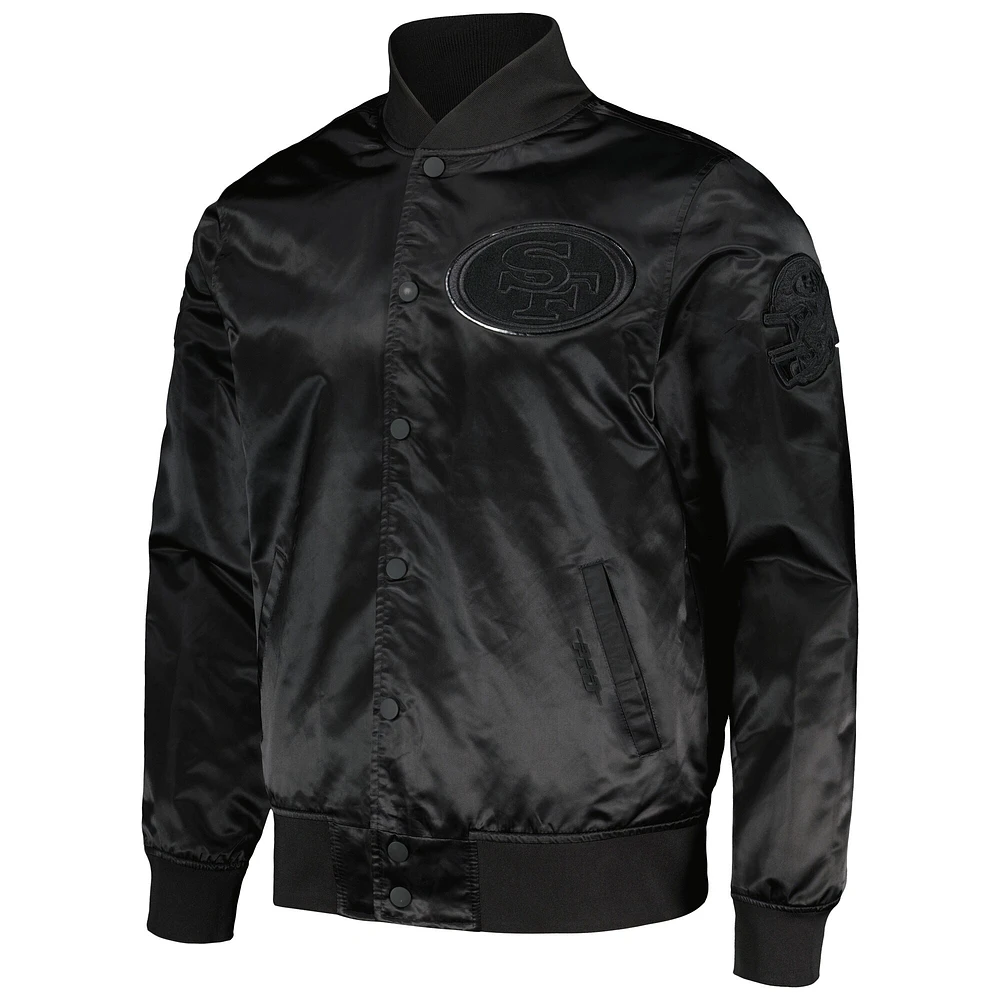 Veste noire Pro Standard Christian McCaffrey pour hommes des San Francisco 49ers Player Full-Snap