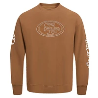 Men's Pro Standard Christian McCaffrey Brown San Francisco 49ers Pullover Crewneck Sweatshirt