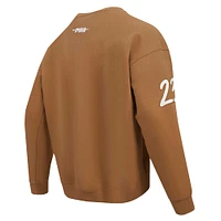 Men's Pro Standard Christian McCaffrey Brown San Francisco 49ers Pullover Crewneck Sweatshirt