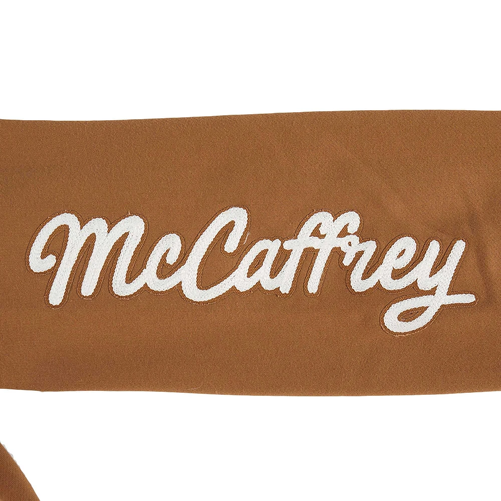 Men's Pro Standard Christian McCaffrey Brown San Francisco 49ers Pullover Crewneck Sweatshirt