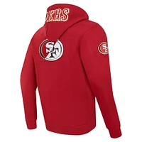 Men's Pro Standard  Scarlet San Francisco 49ers Split Logo Double Knit Full-Zip Hoodie