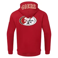 Men's Pro Standard  Scarlet San Francisco 49ers Split Logo Double Knit Full-Zip Hoodie