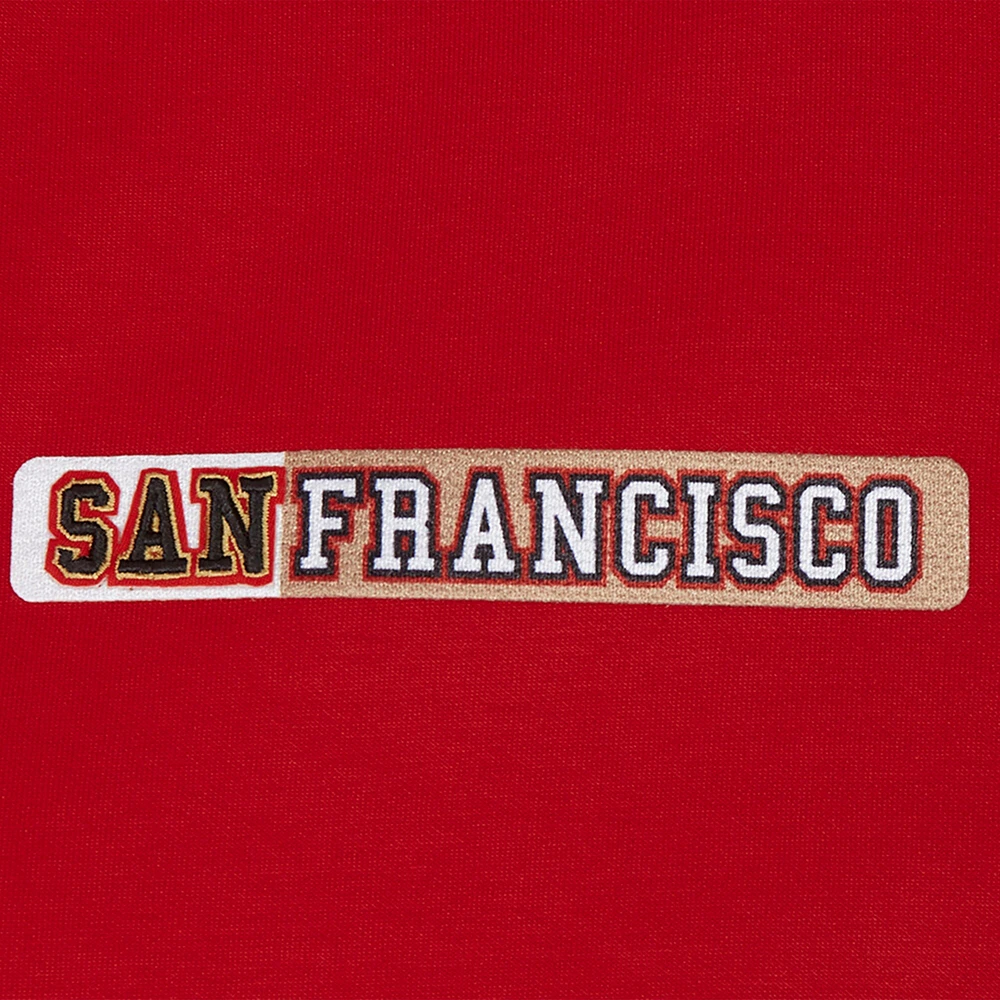 Men's Pro Standard  Scarlet San Francisco 49ers Split Logo Double Knit Full-Zip Hoodie