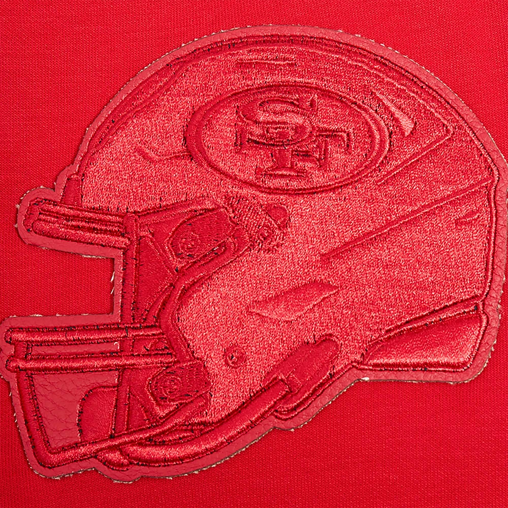 Men's Pro Standard Scarlet San Francisco 49ers Triple Tonal Full-Zip Hoodie
