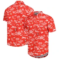 Men's Reyn Spooner Scarlet San Francisco 49ers Throwback Kekai Print Button-Up Shirt