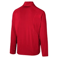 Men's Scarlet San Francisco 49ers Grind Iron Quarter-Zip Top