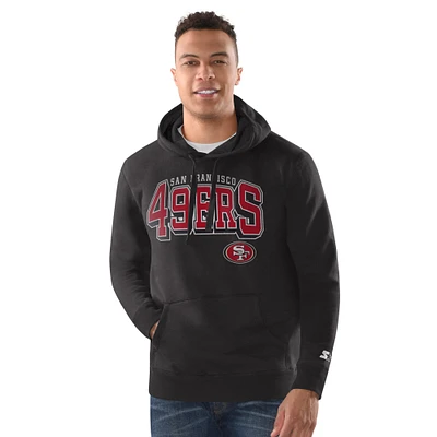Men's Starter Charcoal San Francisco 49ers Vintage Pullover Hoodie