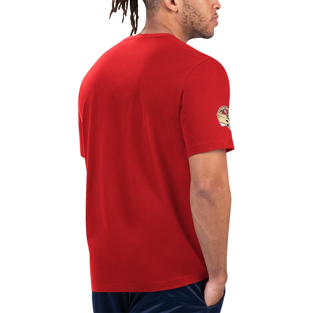 Men's Starter Scarlet/Gold San Francisco 49ers Finish Line T-Shirt