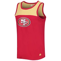 Men's Starter Scarlet/Gold San Francisco 49ers Logo Touchdown Fashion Tank Top