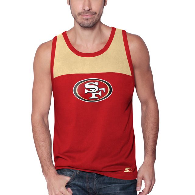 Starter Scarlet/Or San Francisco 49ers Touchdown Fashion pour homme - Débardeur