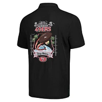 Men's Tommy Bahama Black San Francisco 49ers Tidal Kickoff Camp Button-Up Shirt