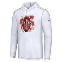 Men's Tommy Bahama White San Francisco 49ers Graffiti Touchdown Pullover Hoodie