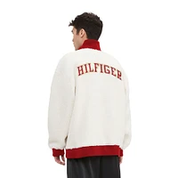 Sweat-shirt crème Tommy Hilfiger San Francisco 49ers Jordan Sherpa à quart de zip pour hommes