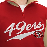 Men's Tommy Hilfiger Scarlet/Gold San Francisco 49ers Aiden Quarter-Zip Sweatshirt