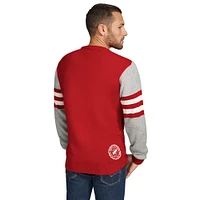 Men's Tommy Hilfiger Scarlet/Heather Gray San Francisco 49ers Acrylic Crewneck Pullover Sweatshirt