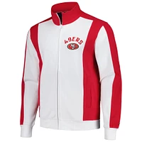 Men's Tommy Hilfiger White/Scarlet San Francisco 49ers Nolan Full-Zip Track Jacket