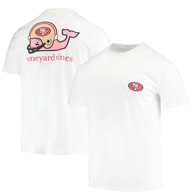T-shirt blanc pour homme Vineyard Vines San Francisco 49ers Big & Tall Helmet