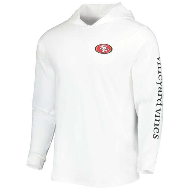 T-shirt à capuche manches longues pour homme Vineyard Vines Blanc San Francisco 49ers Local