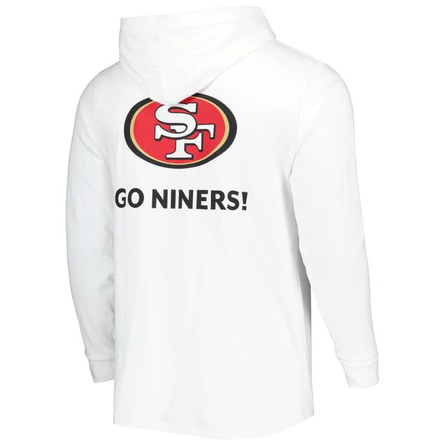 T-shirt à capuche manches longues pour homme Vineyard Vines Blanc San Francisco 49ers Local