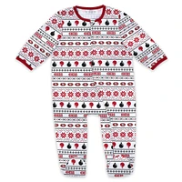Newborn & Infant WEAR by Erin Andrews San Francisco 49ers Allover Print Full-Zip Sleeper Bib Set