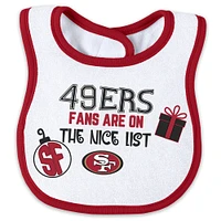 Newborn & Infant WEAR by Erin Andrews San Francisco 49ers Allover Print Full-Zip Sleeper Bib Set