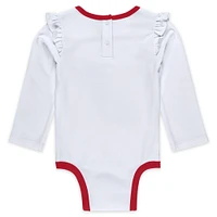Newborns & Infants WEAR by Erin Andrews  White San Francisco 49ers Three-Piece Long Sleeve Bodysuit, Tutu and Sweatpants Set