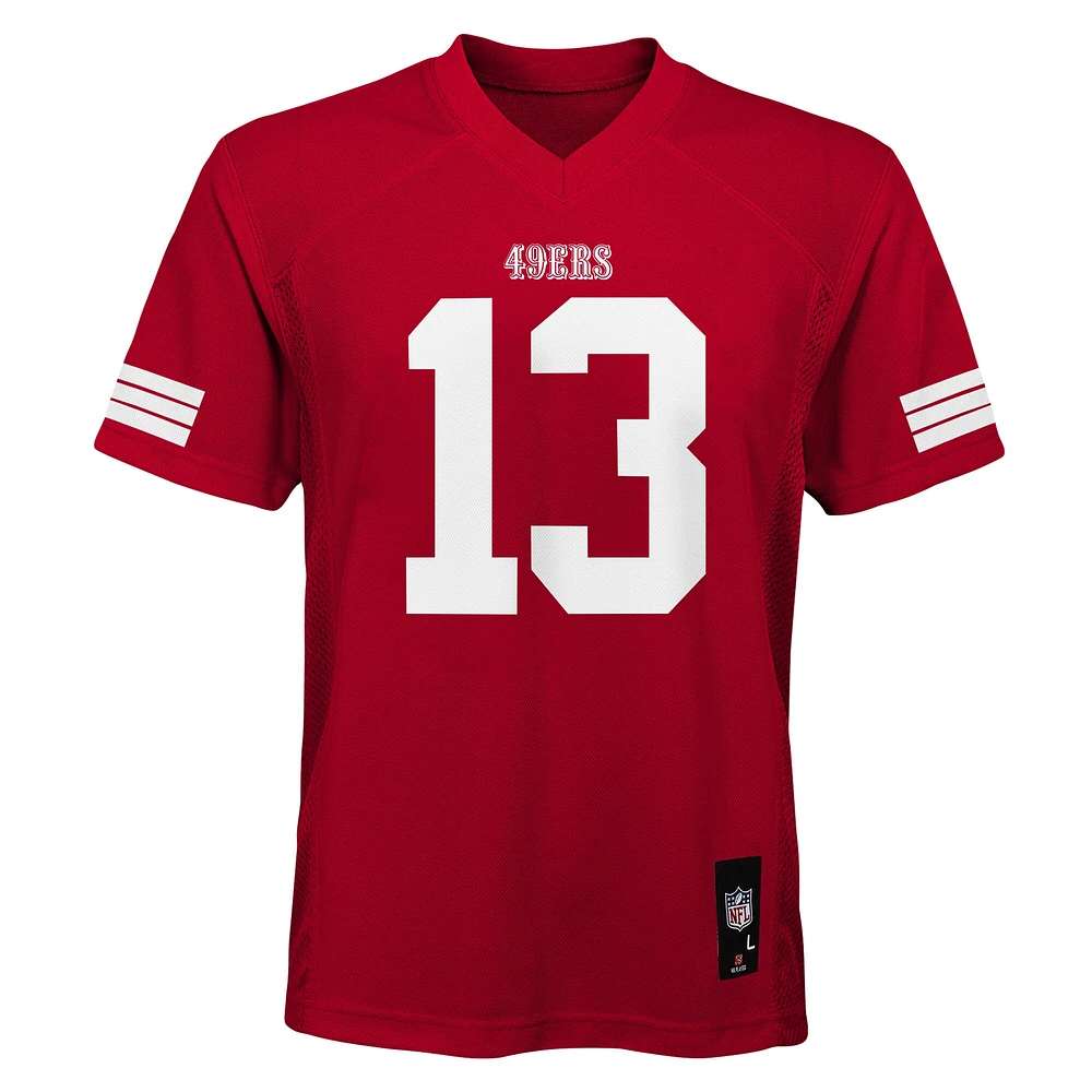 Maillot de joueur réplique Brock Purdy Scarlet des 49ers San Francisco, préscolaire