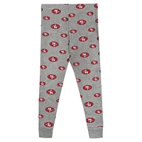 Preschool Heather Gray San Francisco 49ers Long Sleeve T-Shirt and Pants Sleep Set